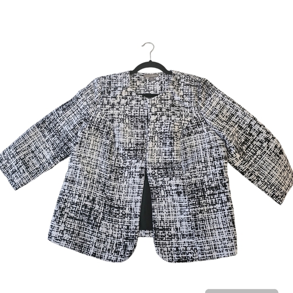 Jessica London 3/4 sleeves Round Neck Open Cropped Blazer NWOT - Picture 1 of 8